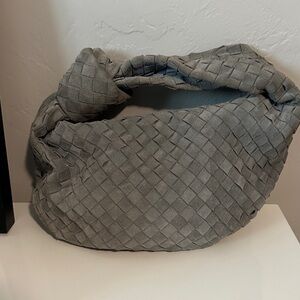 Bottega Veneta teen Jodie suede bag grey